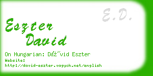 eszter david business card